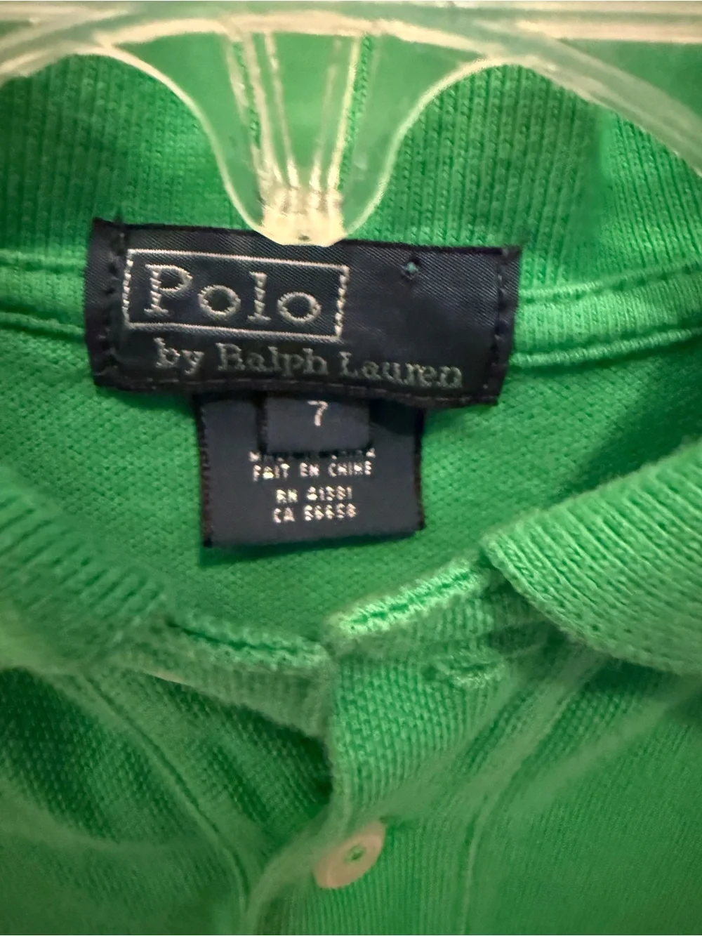 Ralph Lauren Kids Kelly Green Polo with Navy Pony